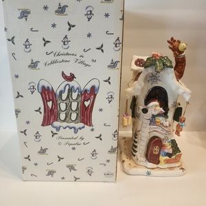 Vintage 2001 Santa's Workshop Candle Holder